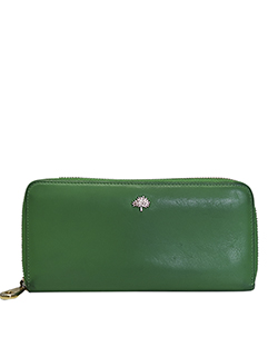 Mulberry Tree Zip Wallet, leather, Green, YR4, 2